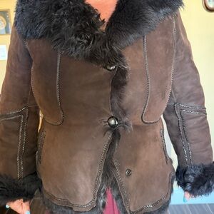 LK Bennett Dark Brown Teddy Jacket